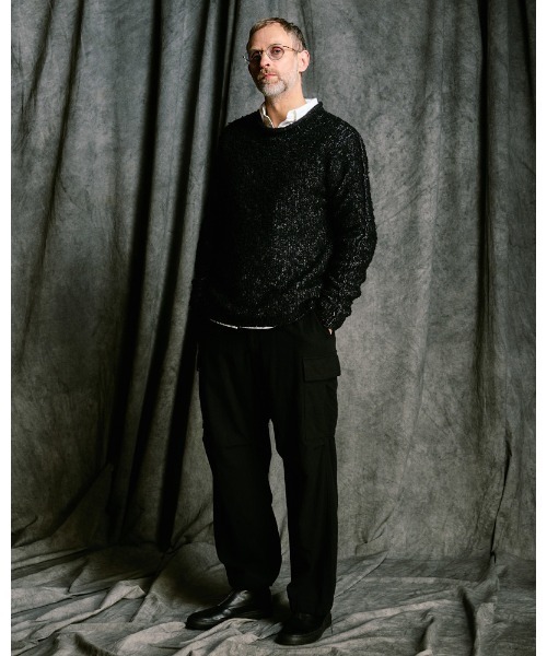 wjk(ダヴルジェイケイ)の「fancy yarn crew-neck knit(ニット/セーター・メンズ・ホワイト/チャコールグレー/ブラック・SMALL/MEDIUM/LARGE/X-LARGE)」の17枚目の写真