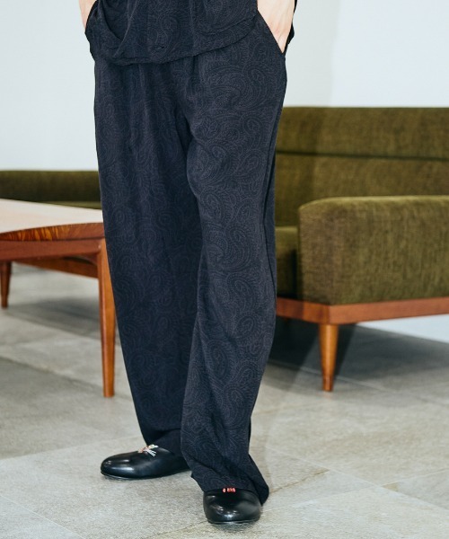 TOWNCRAFT(タウンクラフト)の「TOWNCRAFT / タウンクラフト PRINTED BEACH PANT オーバーダイ ペイズリー ビーチパンツ(その他パンツ・メンズ・グリーン/グレー/ブラック・SMALL/MEDIUM/LARGE)」の1枚目の写真