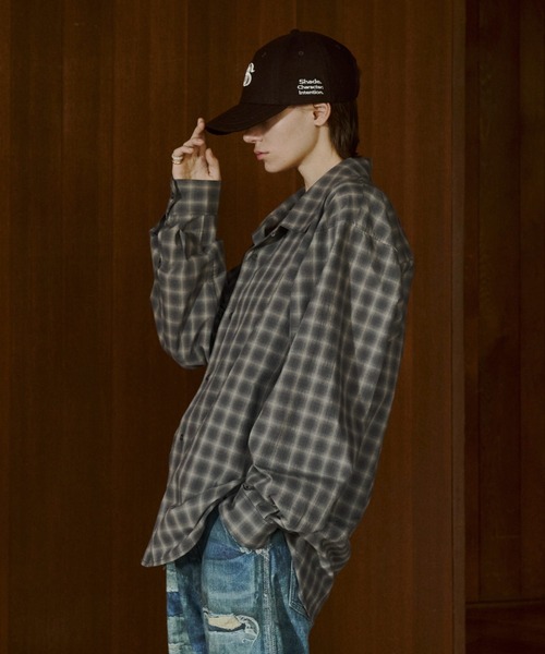 soerte（ソエルテ）の「Faded Plaid Open Collar Shirt / レトロチェックオープンカラーシャツ（シャツ/ブラウス・メンズ・ホワイト/オレンジ/チャコールグレー・1/3/2）」の22枚目の写真
