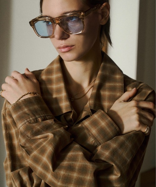 soerte（ソエルテ）の「Faded Plaid Open Collar Shirt / レトロチェックオープンカラーシャツ（シャツ/ブラウス・メンズ・ホワイト/オレンジ/チャコールグレー・1/3/2）」の12枚目の写真