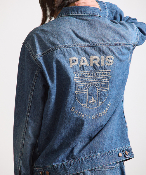 PARIS SAINT-GERMAIN(パリサンジェルマン)の「【Paris Saint-Germain / パリ・サン=ジェルマン】 JP JAPAN Denim Jaket(デニムジャケット・メンズ・ブルー系その他・LARGE/MEDIUM)」の2枚目の写真