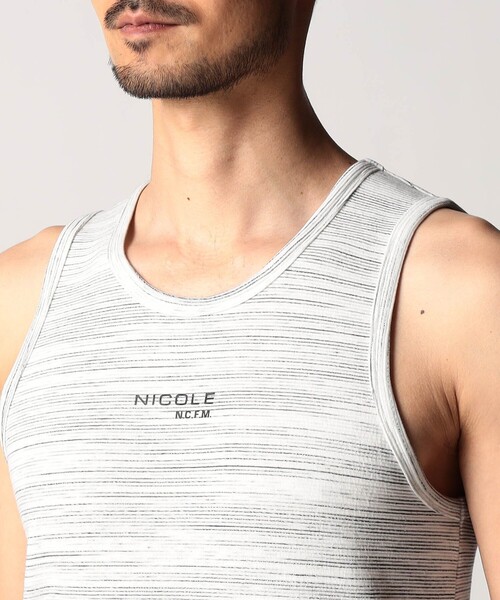 NICOLE CLUB FOR MEN(ニコルクラブフォーメン)の「ランダムテレコ・メランジ天竺タンクトップ(タンクトップ・メンズ・ブラック/その他4/ホワイト/ネイビー/その他2/その他3・XL/L/M)」の18枚目の写真