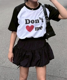 DON'TLOVEMEデザインラグラン半袖Tシャツ