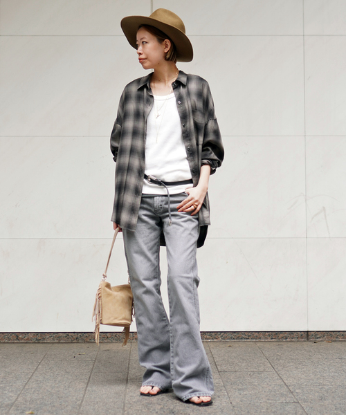 Wrangler(ラングラー)の「【Wrangler/ラングラー】ベルデニム(デニムパンツ・レディース・ライトグレー・38/36/34)」の4枚目の写真