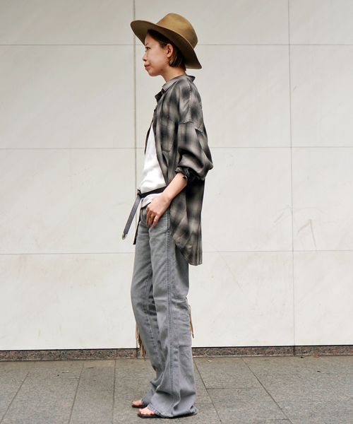 Wrangler(ラングラー)の「【Wrangler/ラングラー】ベルデニム(デニムパンツ・レディース・ライトグレー・38/36/34)」の5枚目の写真
