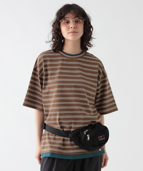 GEORGE'S(ジョージズ)の「配色レイヤードTシャツ(Tシャツ/カットソー・メンズ・ネイビー/ブラウン系その他・LARGE/MEDIUM)」の1枚目の写真