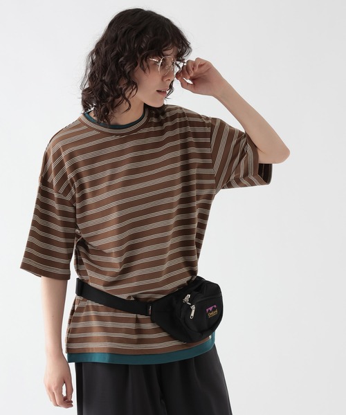 GEORGE'S(ジョージズ)の「配色レイヤードTシャツ(Tシャツ/カットソー・メンズ・ネイビー/ブラウン系その他・LARGE/MEDIUM)」の21枚目の写真