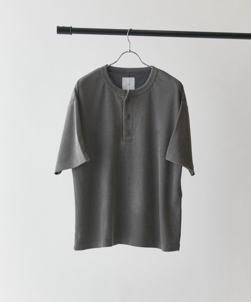 Lui's(ルイス)の「サーマルフェードヘンリーネックTシャツ(Tシャツ/カットソー・メンズ・ブラック/グレー・FREE)」の10枚目の写真