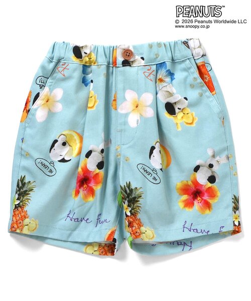 PEANUTS(ピーナッツ)の「PEANUTS MIX ARTアロハショーツ(その他パンツ・キッズ・サックスブルー/ブラック・140/130/120/110/100/90/80)」の10枚目の写真