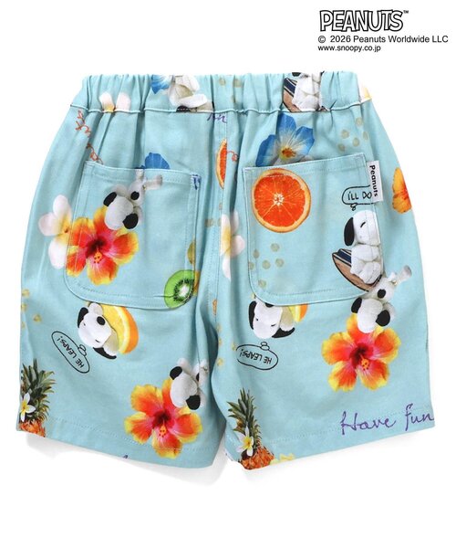 PEANUTS(ピーナッツ)の「PEANUTS MIX ARTアロハショーツ(その他パンツ・キッズ・サックスブルー/ブラック・140/130/120/110/100/90/80)」の12枚目の写真
