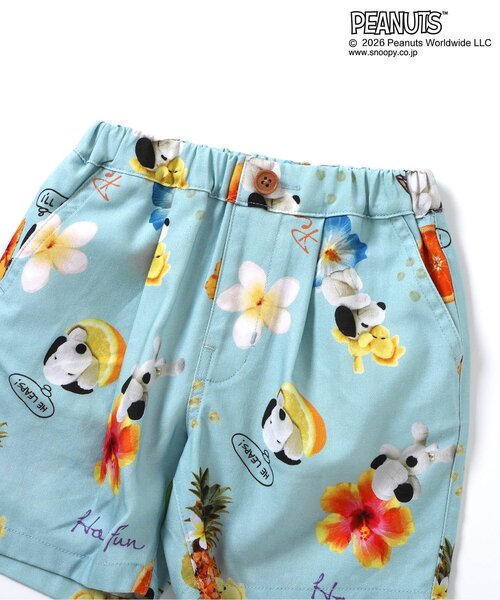 PEANUTS(ピーナッツ)の「PEANUTS MIX ARTアロハショーツ(その他パンツ・キッズ・サックスブルー/ブラック・140/130/120/110/100/90/80)」の13枚目の写真