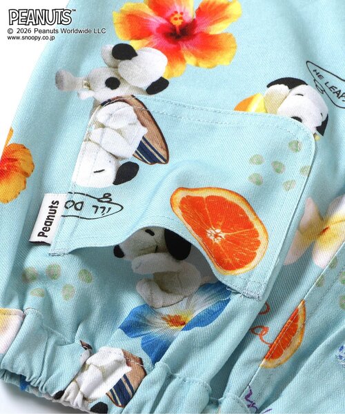 PEANUTS(ピーナッツ)の「PEANUTS MIX ARTアロハショーツ(その他パンツ・キッズ・サックスブルー/ブラック・140/130/120/110/100/90/80)」の16枚目の写真