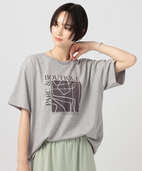 BAYFLOW(ベイフロー)の「アソート箔プリント半袖Tシャツ(Tシャツ/カットソー・レディース・ブラック/オフホワイト/グレー/ブラック系/ホワイト系/グレー系・FREE)」の6枚目の写真