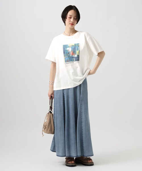 BAYFLOW（ベイフロー）の「アソート箔プリント半袖Tシャツ（Tシャツ/カットソー・レディース・ブラック/オフホワイト/グレー・FREE）」の5枚目の写真