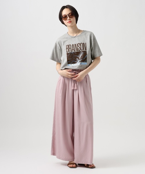 BAYFLOW（ベイフロー）の「アソート箔プリント半袖Tシャツ（Tシャツ/カットソー・レディース・ブラック/オフホワイト/グレー・FREE）」の7枚目の写真