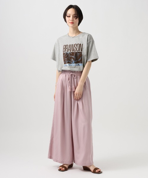 BAYFLOW（ベイフロー）の「アソート箔プリント半袖Tシャツ（Tシャツ/カットソー・レディース・ブラック/オフホワイト/グレー・FREE）」の8枚目の写真