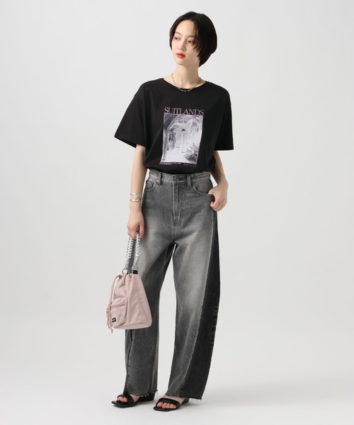 BAYFLOW（ベイフロー）の「アソート箔プリント半袖Tシャツ（Tシャツ/カットソー・レディース・ブラック/オフホワイト/グレー・FREE）」の10枚目の写真