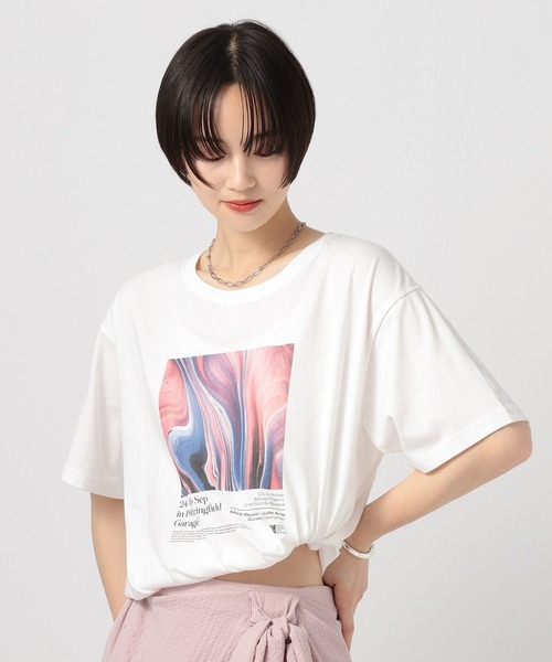 BAYFLOW(ベイフロー)の「アソート箔プリント半袖Tシャツ(Tシャツ/カットソー・レディース・ブラック/オフホワイト/グレー/ブラック系/ホワイト系/グレー系・FREE)」の11枚目の写真