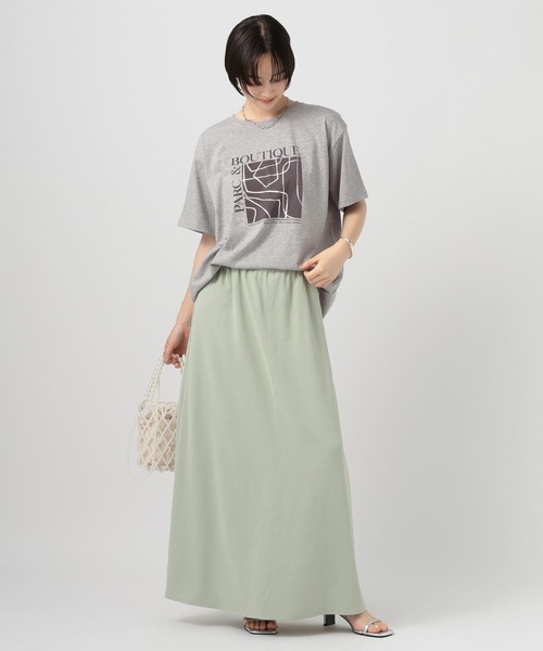 BAYFLOW(ベイフロー)の「アソート箔プリント半袖Tシャツ(Tシャツ/カットソー・レディース・ブラック/オフホワイト/グレー/ブラック系/ホワイト系/グレー系・FREE)」の12枚目の写真