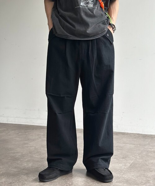 CPCM(シーピーシーエム)の「綿麻ニータックパンツ(その他パンツ・メンズ・ブラック/アイボリー/ネイビー・MEDIUM/LARGE)」の12枚目の写真