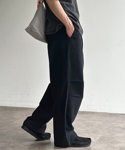 CPCM(シーピーシーエム)の「綿麻ニータックパンツ(その他パンツ・メンズ・ブラック/アイボリー/ネイビー・MEDIUM/LARGE)」の15枚目の写真