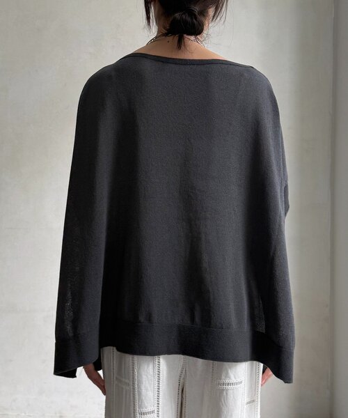 DouDou（ドゥドゥ）の「和紙ポンチョプルオーバー（Tシャツ/カットソー・レディース・ブルー/チャコールグレー/ベージュ・FREE）」の7枚目の写真