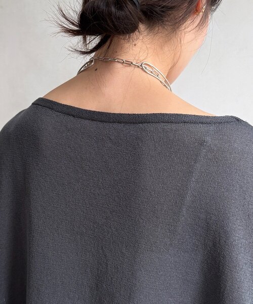 DouDou（ドゥドゥ）の「和紙ポンチョプルオーバー（Tシャツ/カットソー・レディース・ブルー/チャコールグレー/ベージュ・FREE）」の8枚目の写真