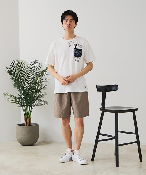 Blue Standard (ブルースタンダード)の「【BLUE STANDARD/ブルースタンダード】【涼しい スラブ天竺】 アニマルプリント ポケット付きTシャツ 綿100% 凹凸素材 ペンギン ゆるかわ 凹凸素材 部屋着 ワンマイル キャンプ(Tシャツ/カットソー・メンズ・その他/その他1/その他2/その他3/その他4・MEDIUM/X-LARGE/LARGE)」の17枚目の写真