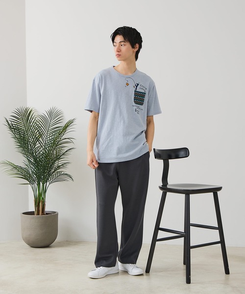 Blue Standard (ブルースタンダード)の「【BLUE STANDARD/ブルースタンダード】【涼しい スラブ天竺】 アニマルプリント ポケット付きTシャツ 綿100% 凹凸素材 ペンギン ゆるかわ 凹凸素材 部屋着 ワンマイル キャンプ(Tシャツ/カットソー・メンズ・その他/その他1/その他2/その他3/その他4・MEDIUM/X-LARGE/LARGE)」の8枚目の写真