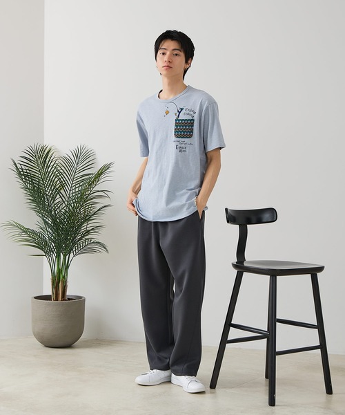Blue Standard (ブルースタンダード)の「【BLUE STANDARD/ブルースタンダード】【涼しい スラブ天竺】 アニマルプリント ポケット付きTシャツ 綿100% 凹凸素材 ペンギン ゆるかわ 凹凸素材 部屋着 ワンマイル キャンプ(Tシャツ/カットソー・メンズ・その他/その他1/その他2/その他3/その他4・MEDIUM/X-LARGE/LARGE)」の11枚目の写真