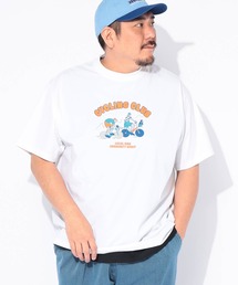 Tシャツ 半袖 メンズ 大きいサイズ プリント クルーネック ヒヤテック USAコットン B&T CLUB (ビーアンドティークラブ)