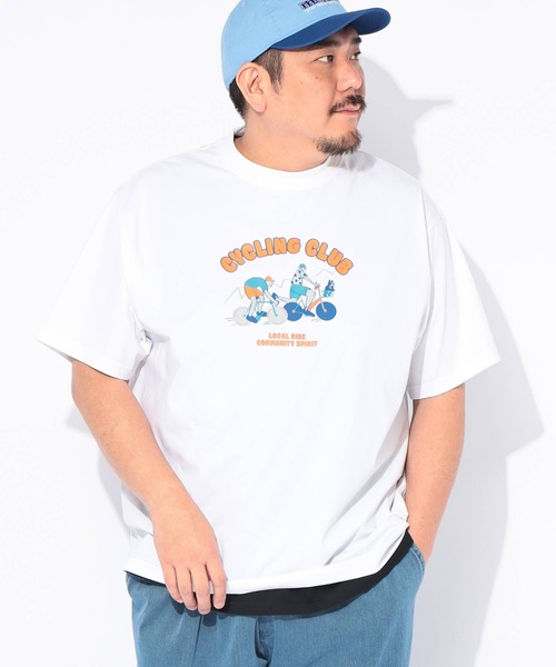 B&T CLUB(ビーティークラブ)の「Tシャツ 半袖 メンズ 大きいサイズ プリント クルーネック ヒヤテック USAコットン B&T CLUB (ビーアンドティークラブ)(Tシャツ/カットソー・メンズ・カーキ/ブラウン/ネイビー/ホワイト・X4(8L~9L)/X1(3L~4L)/X3(6L~7L)/X2(4L~5L))」の1枚目の写真