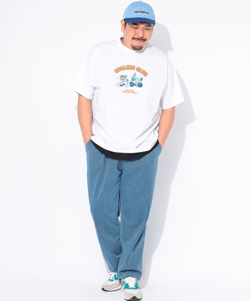 B&T CLUB(ビーティークラブ)の「Tシャツ 半袖 メンズ 大きいサイズ プリント クルーネック ヒヤテック USAコットン B&T CLUB (ビーアンドティークラブ)(Tシャツ/カットソー・メンズ・カーキ/ブラウン/ネイビー/ホワイト・X4(8L~9L)/X1(3L~4L)/X3(6L~7L)/X2(4L~5L))」の6枚目の写真