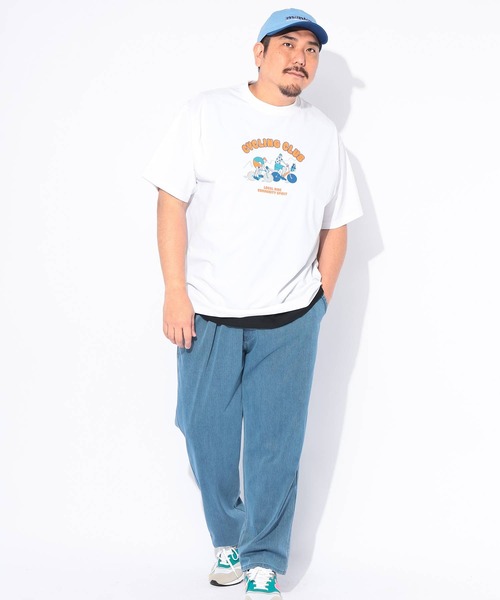 B&T CLUB(ビーティークラブ)の「Tシャツ 半袖 メンズ 大きいサイズ プリント クルーネック ヒヤテック USAコットン B&T CLUB (ビーアンドティークラブ)(Tシャツ/カットソー・メンズ・カーキ/ブラウン/ネイビー/ホワイト・X4(8L~9L)/X1(3L~4L)/X3(6L~7L)/X2(4L~5L))」の7枚目の写真
