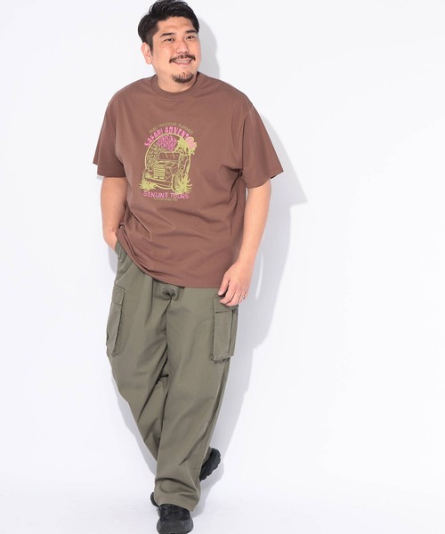 B&T CLUB(ビーティークラブ)の「Tシャツ 半袖 メンズ 大きいサイズ プリント クルーネック ヒヤテック USAコットン B&T CLUB (ビーアンドティークラブ)(Tシャツ/カットソー・メンズ・カーキ/ブラウン/ネイビー/ホワイト・X4(8L~9L)/X1(3L~4L)/X3(6L~7L)/X2(4L~5L))」の11枚目の写真