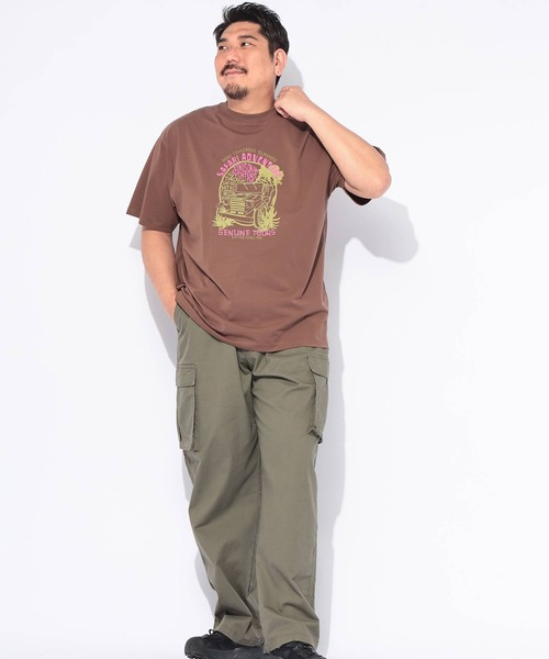 B&T CLUB(ビーティークラブ)の「Tシャツ 半袖 メンズ 大きいサイズ プリント クルーネック ヒヤテック USAコットン B&T CLUB (ビーアンドティークラブ)(Tシャツ/カットソー・メンズ・カーキ/ブラウン/ネイビー/ホワイト・X4(8L~9L)/X1(3L~4L)/X3(6L~7L)/X2(4L~5L))」の13枚目の写真