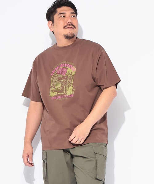 B&T CLUB(ビーティークラブ)の「Tシャツ 半袖 メンズ 大きいサイズ プリント クルーネック ヒヤテック USAコットン B&T CLUB (ビーアンドティークラブ)(Tシャツ/カットソー・メンズ・カーキ/ブラウン/ネイビー/ホワイト・X4(8L~9L)/X1(3L~4L)/X3(6L~7L)/X2(4L~5L))」の12枚目の写真