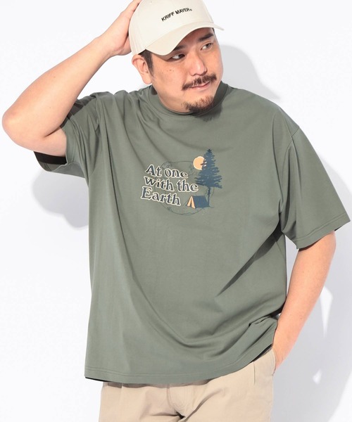 B&T CLUB(ビーティークラブ)の「Tシャツ 半袖 メンズ 大きいサイズ プリント クルーネック ヒヤテック USAコットン B&T CLUB (ビーアンドティークラブ)(Tシャツ/カットソー・メンズ・カーキ/ブラウン/ネイビー/ホワイト・X4(8L~9L)/X1(3L~4L)/X3(6L~7L)/X2(4L~5L))」の14枚目の写真