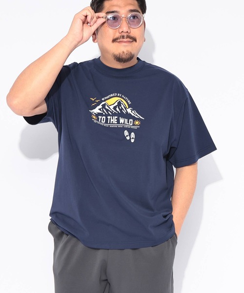 B&T CLUB(ビーティークラブ)の「Tシャツ 半袖 メンズ 大きいサイズ プリント クルーネック ヒヤテック USAコットン B&T CLUB (ビーアンドティークラブ)(Tシャツ/カットソー・メンズ・カーキ/ブラウン/ネイビー/ホワイト・X4(8L~9L)/X1(3L~4L)/X3(6L~7L)/X2(4L~5L))」の18枚目の写真