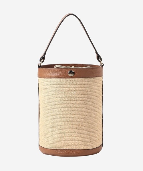 MACKINTOSH LONDON(マッキントッシュ ロンドン)の「【eclat5月号掲載】ラフィアブレードバケットバッグ(ショルダーバッグ・レディース・ベージュ・FREE)」の3枚目の写真