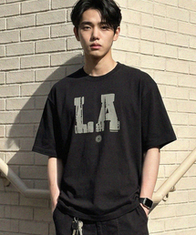 MODERMENT（モダーメント）の「ノーマルオーバーサイズ LA 半袖Tシャツ [ブラック]（Tシャツ/カットソー）」