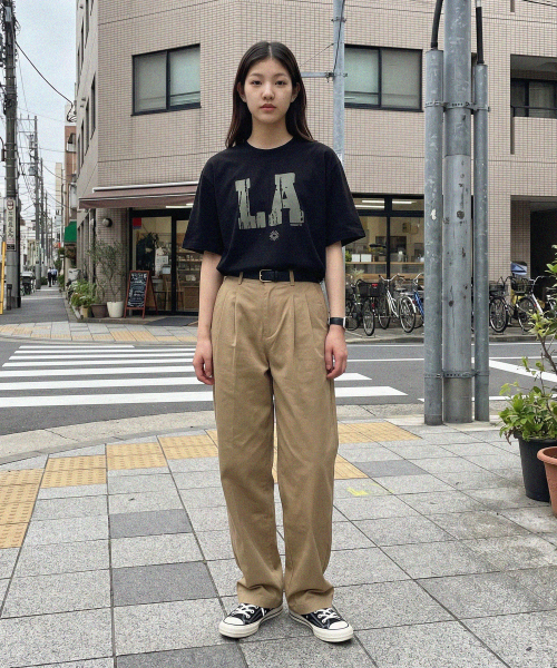 MODERMENT（モダーメント）の「ノーマルオーバーサイズ LA 半袖Tシャツ [ブラック]（Tシャツ/カットソー・レディース・その他・1/2）」の3枚目の写真