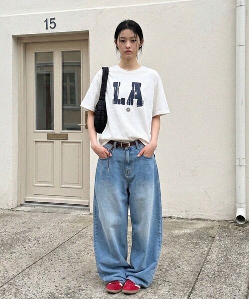MODERMENT（モダーメント）の「ノーマルオーバーサイズ LA 半袖Tシャツ [ブラック]（Tシャツ/カットソー・レディース・その他・1/2）」の8枚目の写真