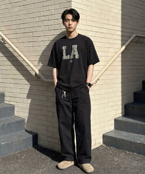 MODERMENT（モダーメント）の「ノーマルオーバーサイズ LA 半袖Tシャツ [ブラック]（Tシャツ/カットソー・レディース・その他・1/2）」の2枚目の写真