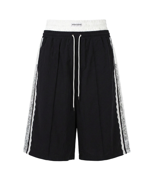SCHISM INDUCING（スキズムインデューシング）の「LACE SAGGING BERMUDA PANTS BLACK（その他パンツ・レディース・その他・FREE）」の2枚目の写真