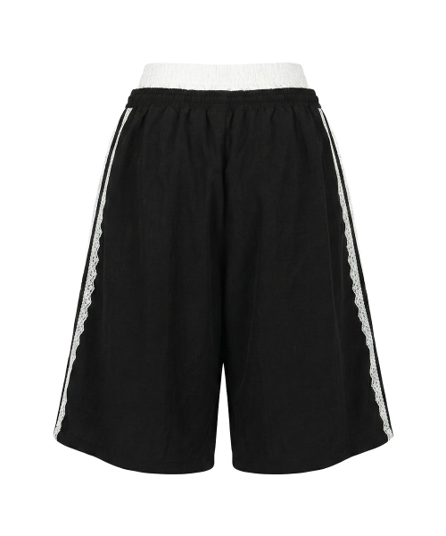 SCHISM INDUCING（スキズムインデューシング）の「LACE SAGGING BERMUDA PANTS BLACK（その他パンツ・レディース・その他・FREE）」の3枚目の写真