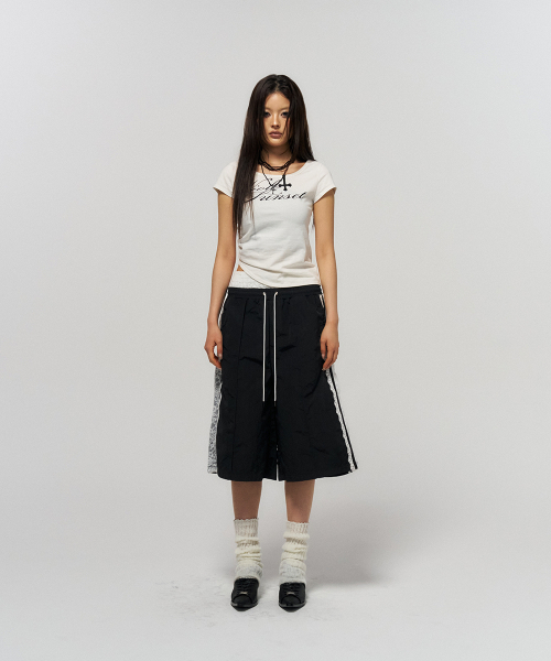 SCHISM INDUCING（スキズムインデューシング）の「LACE SAGGING BERMUDA PANTS BLACK（その他パンツ・レディース・その他・FREE）」の5枚目の写真