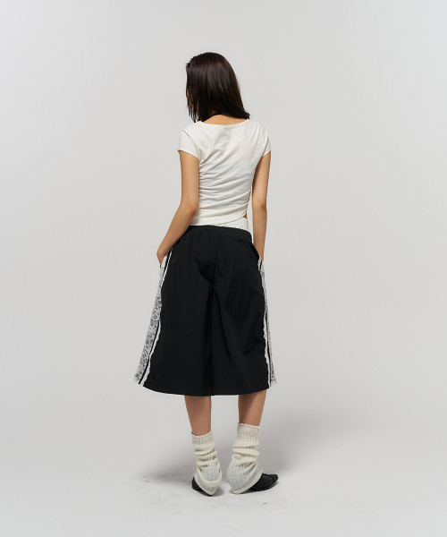SCHISM INDUCING（スキズムインデューシング）の「LACE SAGGING BERMUDA PANTS BLACK（その他パンツ・レディース・その他・FREE）」の7枚目の写真