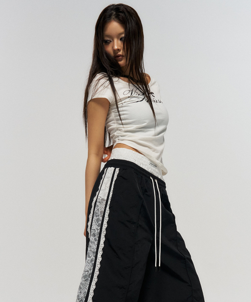 SCHISM INDUCING（スキズムインデューシング）の「LACE SAGGING BERMUDA PANTS BLACK（その他パンツ・レディース・その他・FREE）」の8枚目の写真