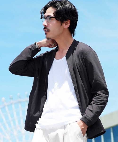 jiggys shop(ジギーズショップ)の「【吸水速乾・接触冷感・遮熱・UV対策】サマーメッシュジャケット ブルゾン(ブルゾン・メンズ・ブラック/チャコールグレー/オリーブ・X-LARGE/LARGE/MEDIUM)」の22枚目の写真
